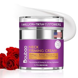 Neck Firming Cream, Wrinkle Cream for Women, Retinol Moisturizer with Collagen and Hyaluronic Acid for Neck, Face and Décolleté, 1.76 fl oz - Amazon product rated Grade A