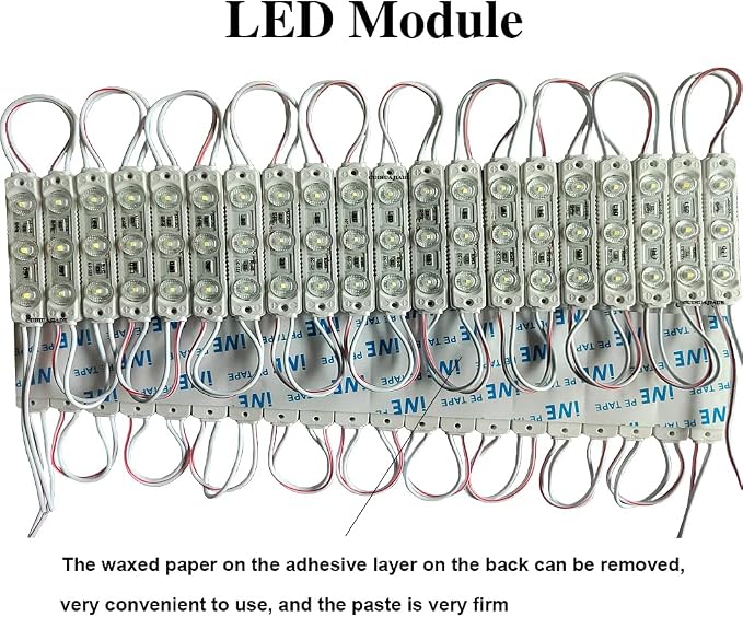 Módulo LED Super Brillante 200 Pcs 3 Led Rojo Impermeable miniatura 2