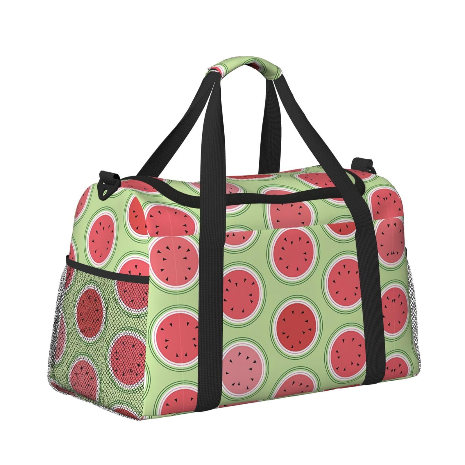 Borsone da viaggio verde anguria grande pieghevole impermeabile borsa da notte borsa da spiaggia nuoto piscina sport palestra