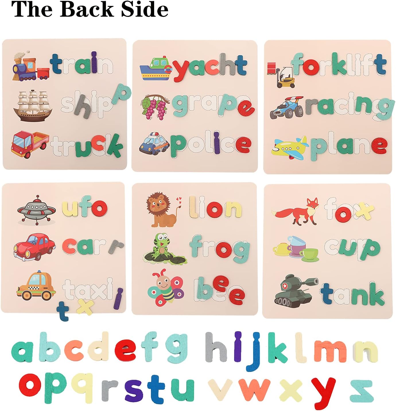 Humdax Wooden Animal Alphabet Toddler Puzzle, Animal Jigsaw with Alphabet Toddlers Puzzles, 6 Pack Learning Educational Toy for 3 4 5 6 Years Old Boys Girls, Montessori Stem Toys Gift for Kids : Toys & Games