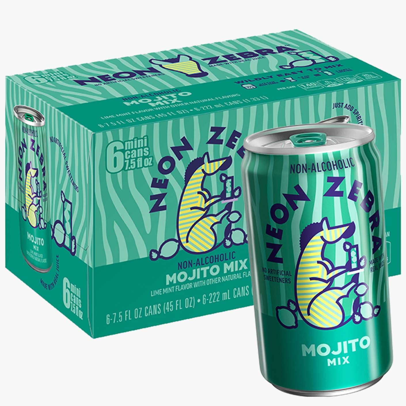 ZIMA ネオンサイン MADE TO MIX Amazon.com : Neon Zebra Mojito Mix, Cocktail Mixers, No Artificial