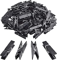 Vista 28 de BronaGrand 100pcs Mini Clear Plastic Utility Paper Clip, Clothespins Clip, Clothes Line Clips,Photo Clips