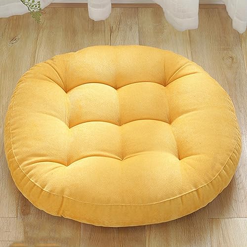 Miniatura 10 de BLEMO Cojín redondo para silla, cojín de asiento suave de color sólido, 21 pulgadas, relleno de algodón perlado de PP, cojines para silla de