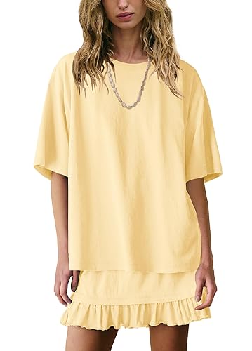 Women 2 Piece Skirt Sets Casual Two Piece Skirt Set