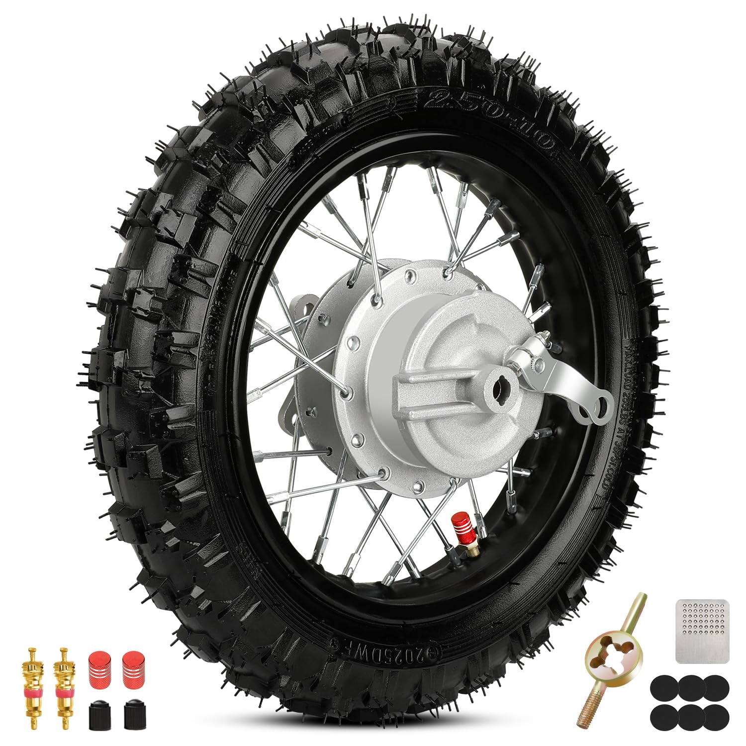 2.50-10 Dirt Bike Rear Wheel Assembly for CRF50 TTR50 XR50 Pit Bike