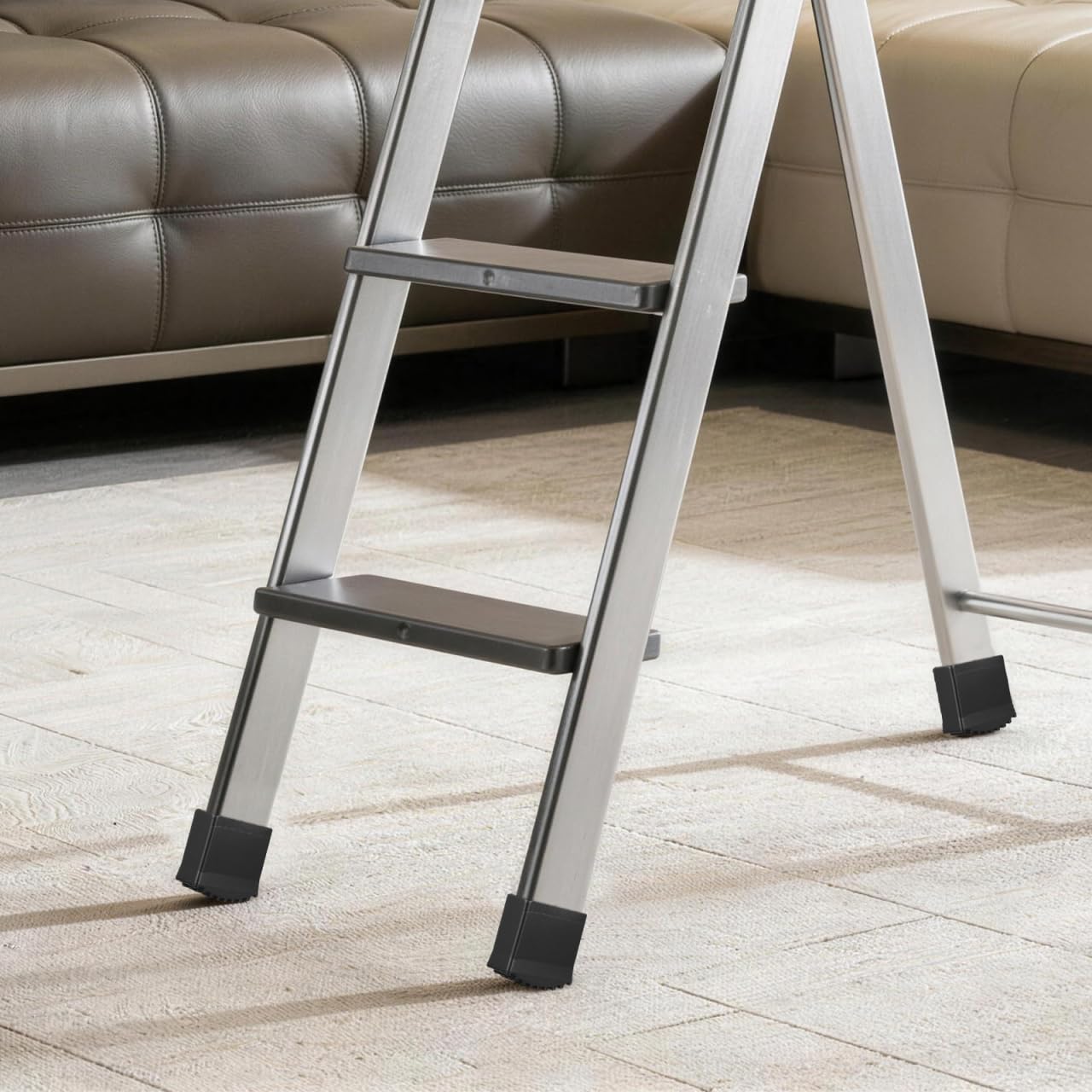Cabilock Coperture Piedi Scala Antiscivolo 2.75X2.75X1.38In Pad Gomma Resistente Per Piedini Scala Alluminio 4 Gradini Protezione Pavimenti E Stabilità Set 4 Pezzi Per Uso Domestico E Professionale
