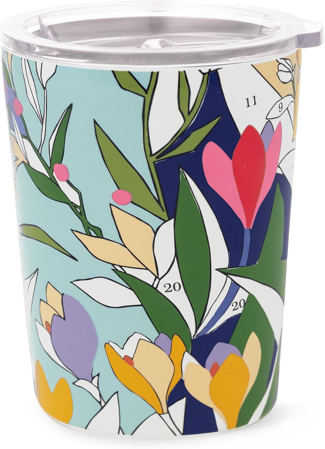 kate spade new york Small Insulated Stainless Steel Tumbler, 12 Ounce Double Wall Travel Coffee Cup with Lid, Paint by Numbers - Image 2