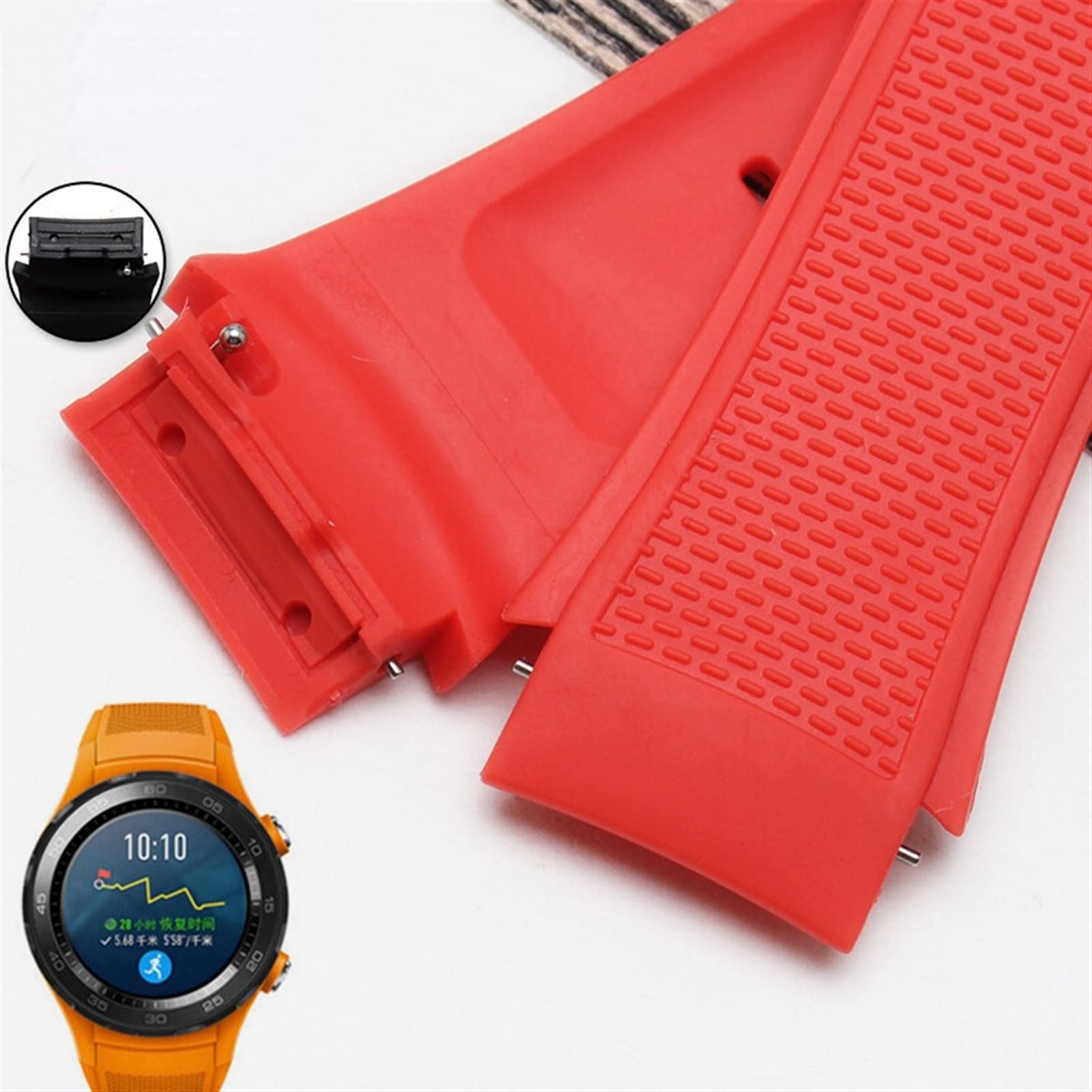 XMKT Soft silikonowy pasek zegarowy pasek na nadgarstek Opaska zegarkowa 20 mm dla Huawei Watch2 Wodoodporne pasy smartwatcha Bransoletka