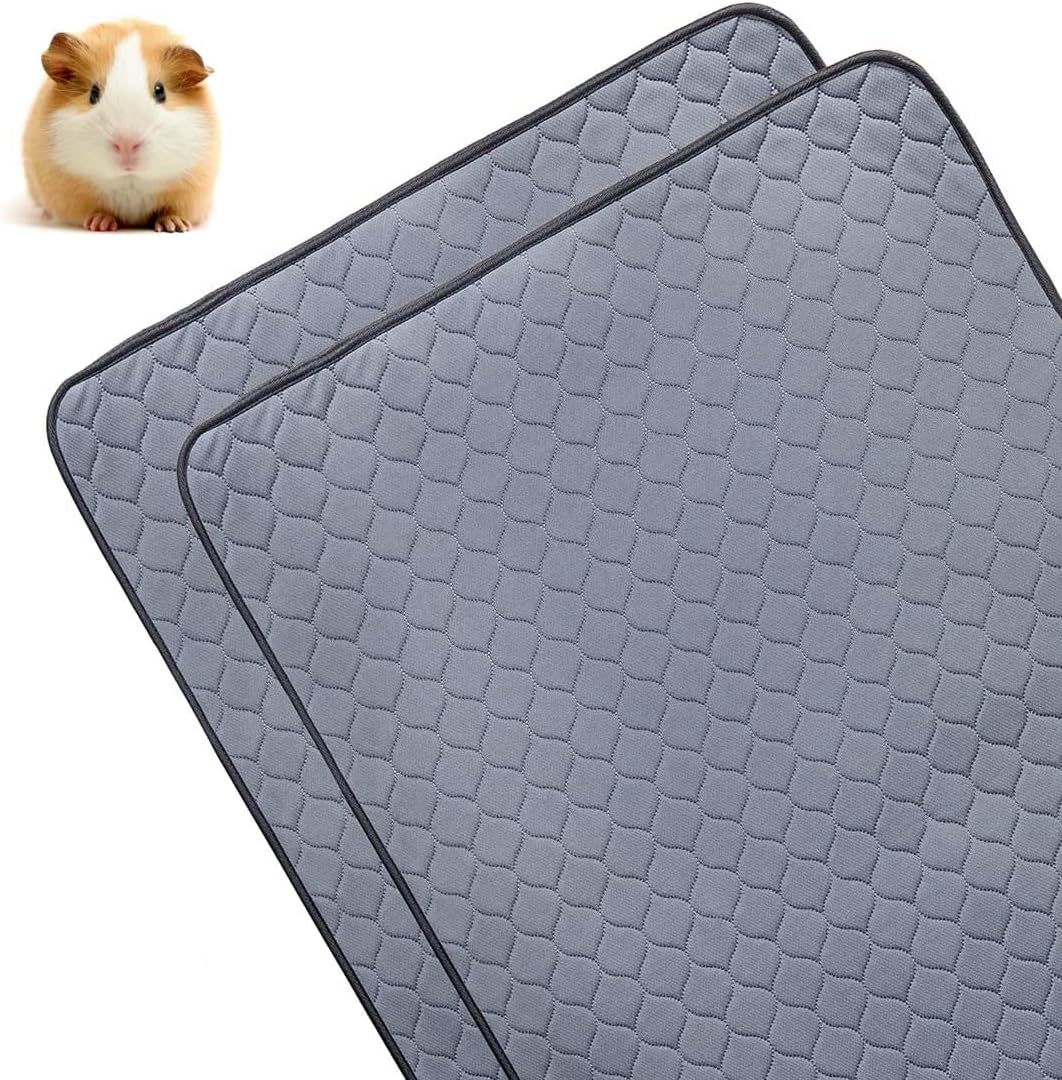 Washable Pee Pads for Dogs - 2-Pack Thick Heavy Absorbency Reusable Pee Pads Prevent Leakage Non-Slip, Waterproof Pet Training Pads for Puppy Playpen, Crate, Whelping Box, Potty Training, Grey