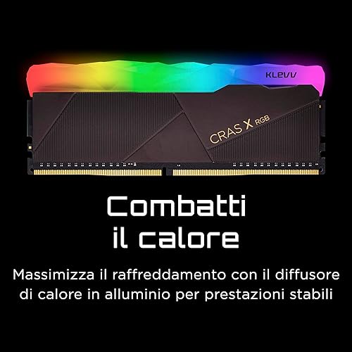 Miniatura 6 de KLEVV CRAS X RGB 16GB (2 x 8GB) DDR4 Gaming UDIMM PC4-28800 3600MHz CL18 SK Hynix Chips 288 pines memoria RAM de escritorio (KD48GU80-36A180X)