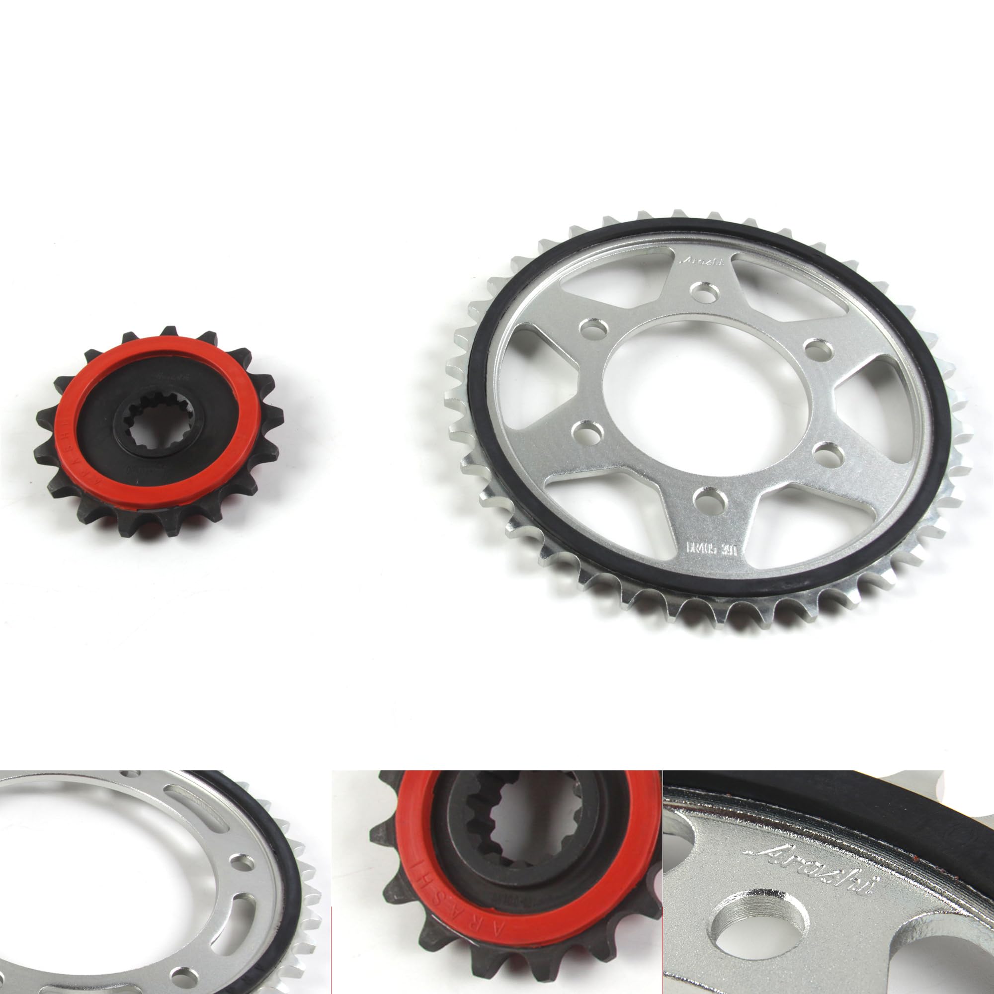 Front 17T Rear 39T Sprocket Kit for Kawa.saki Ninja ZX10R ZX-10R 2011-2018 Motorcycle Parts 525 Pitch Rubber Cushioned Reduce noise and vibration 2012 2013 2014 2015 2016 2017