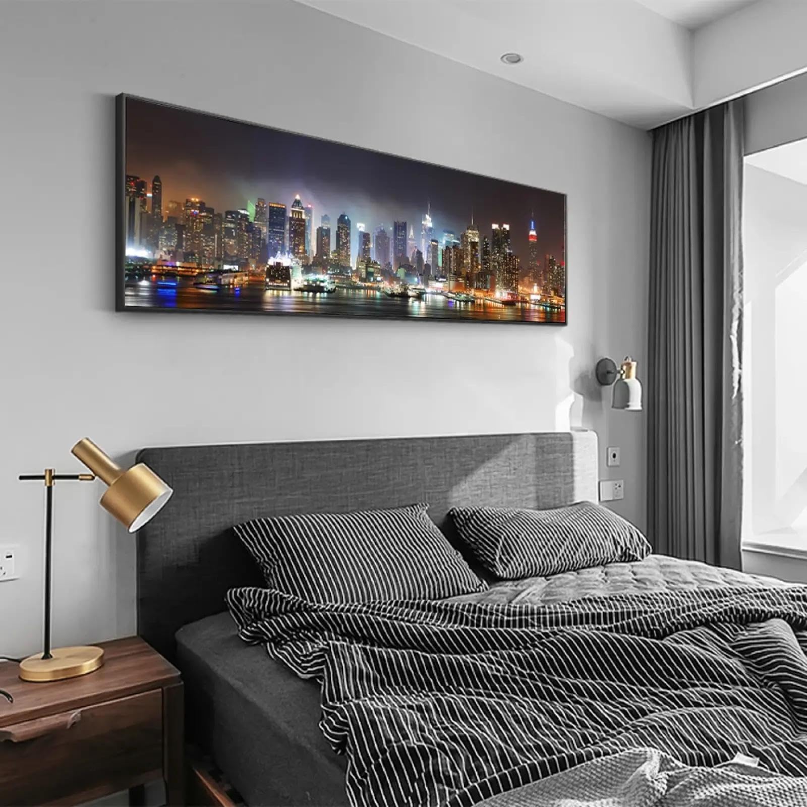 Cuadros decorativos de pared con paisajes nocturnos para transformar el ambiente de tu dormitorio 6