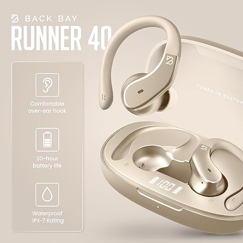 Miniatura 3 de Back Bay Audio - Auriculares inalámbricos Runner para correr, entrenamiento envolvente, auriculares Bluetooth para deportes, alrededor de la oreja