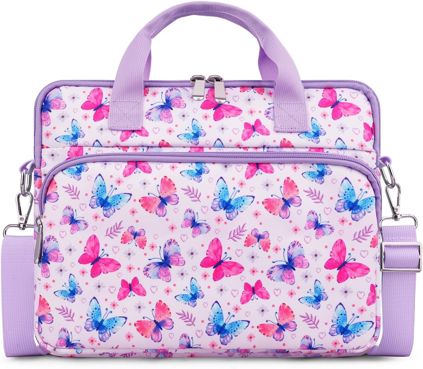 TiMOVO Tablet Sleeve Bag, 12.5 Inch Tablet Carrying Bag with Shoulder Strap for Kindle/iPad, Butterfly