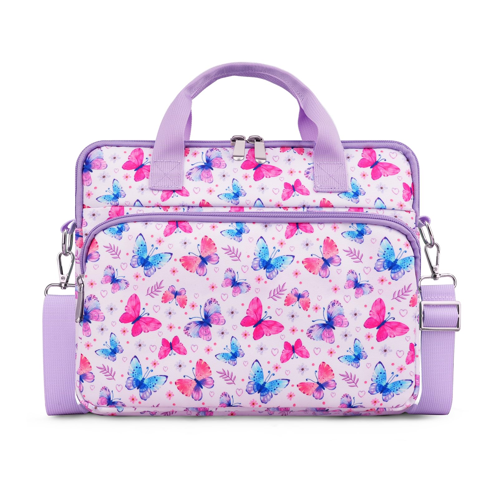 TiMOVO Tablet Sleeve Bag, 12.5 Inch Tablet Carrying Bag with Shoulder Strap for Kindle/iPad, Butterfly