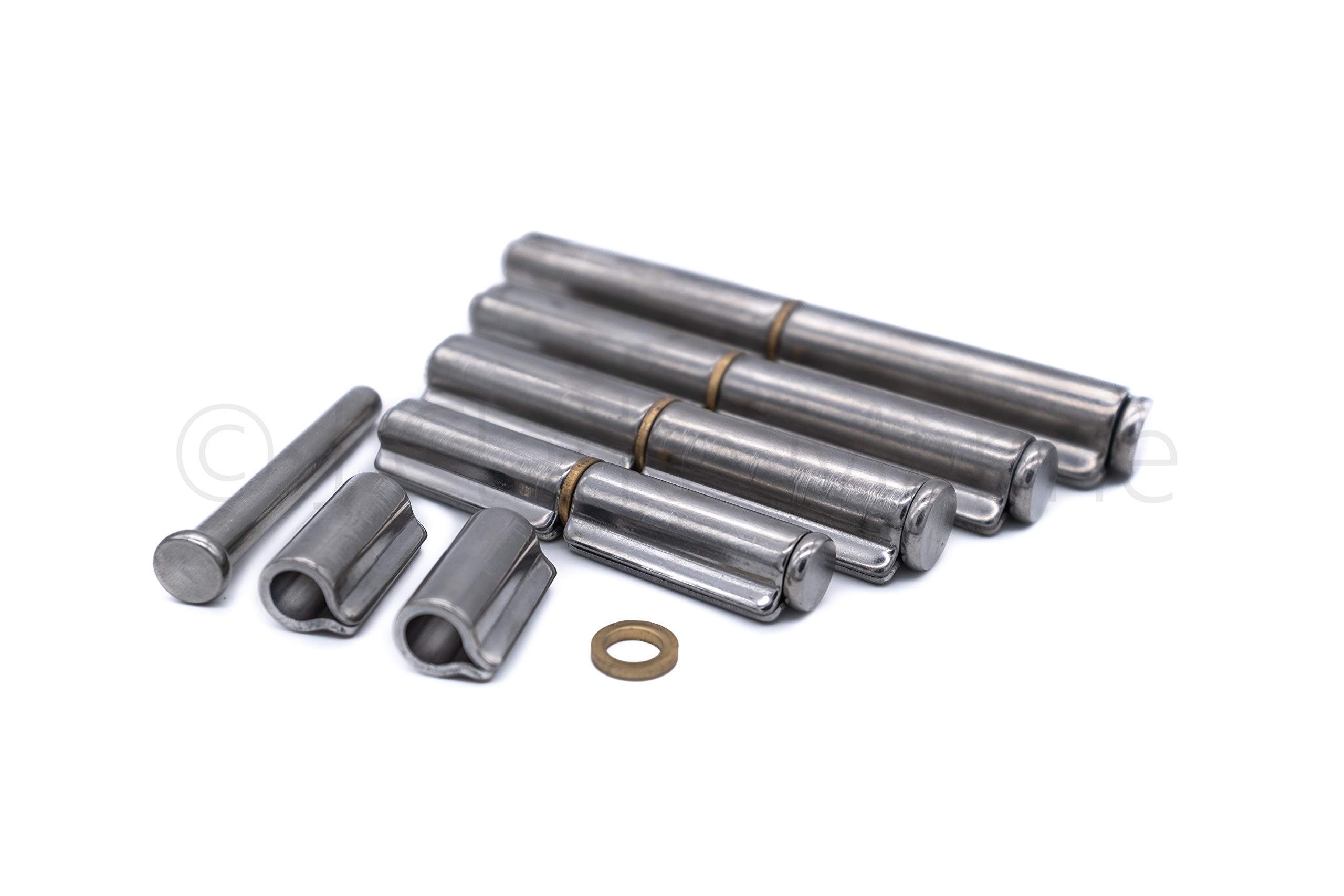 J Clarke Marine Stainless Steel 2 Leaf Weld On Hinge Hinges Ramp Door Gate Weldable A2 304 Ss 60Mm 80Mm 100Mm 120Mm 140Mm (2, 100Mm)