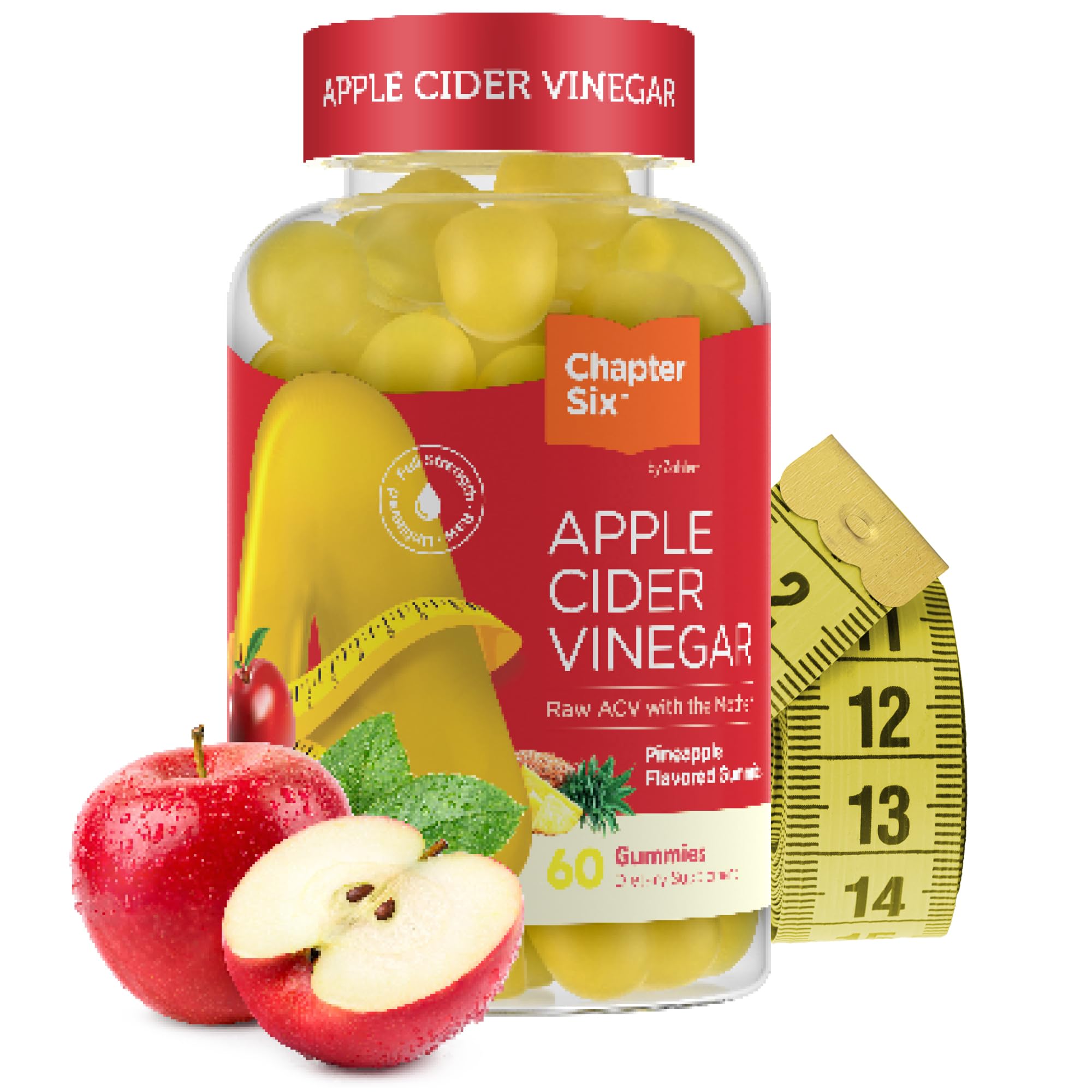 Zahler - Apple Cider Vinegar Gummies - Kosher & Delicious ACV for Women & Men - Detox & Cleanse Support - Gut Health & Metabolism Support - 60 Pineapple Flavor