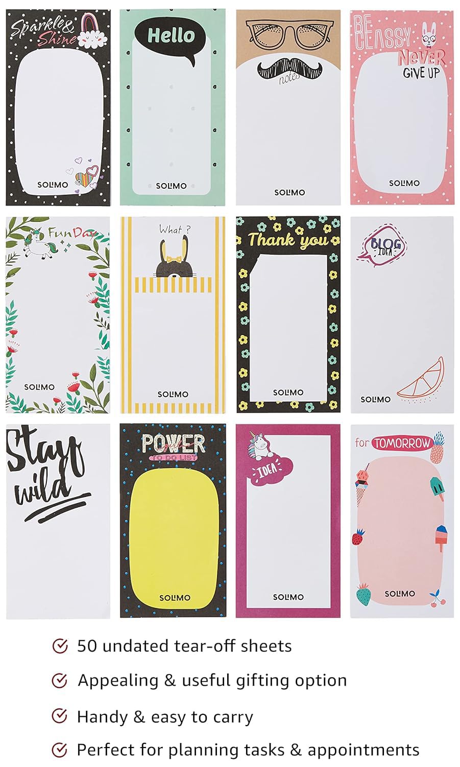 New Year Sale Amazon Brand - Solimo To Do List Notepads – 12 Pcs, 6.5” X 3.5”, 50 Easy Tear Off Sheets For Planning, Task, Appointments, Reminders Home, Office 1 New Year Sale Amazon Brand - Solimo To Do List Notepads – 12 Pcs, 6.5” X 3.5”, 50 Easy Tear Off Sheets For Planning, Task, Appointments, Reminders Home, Office