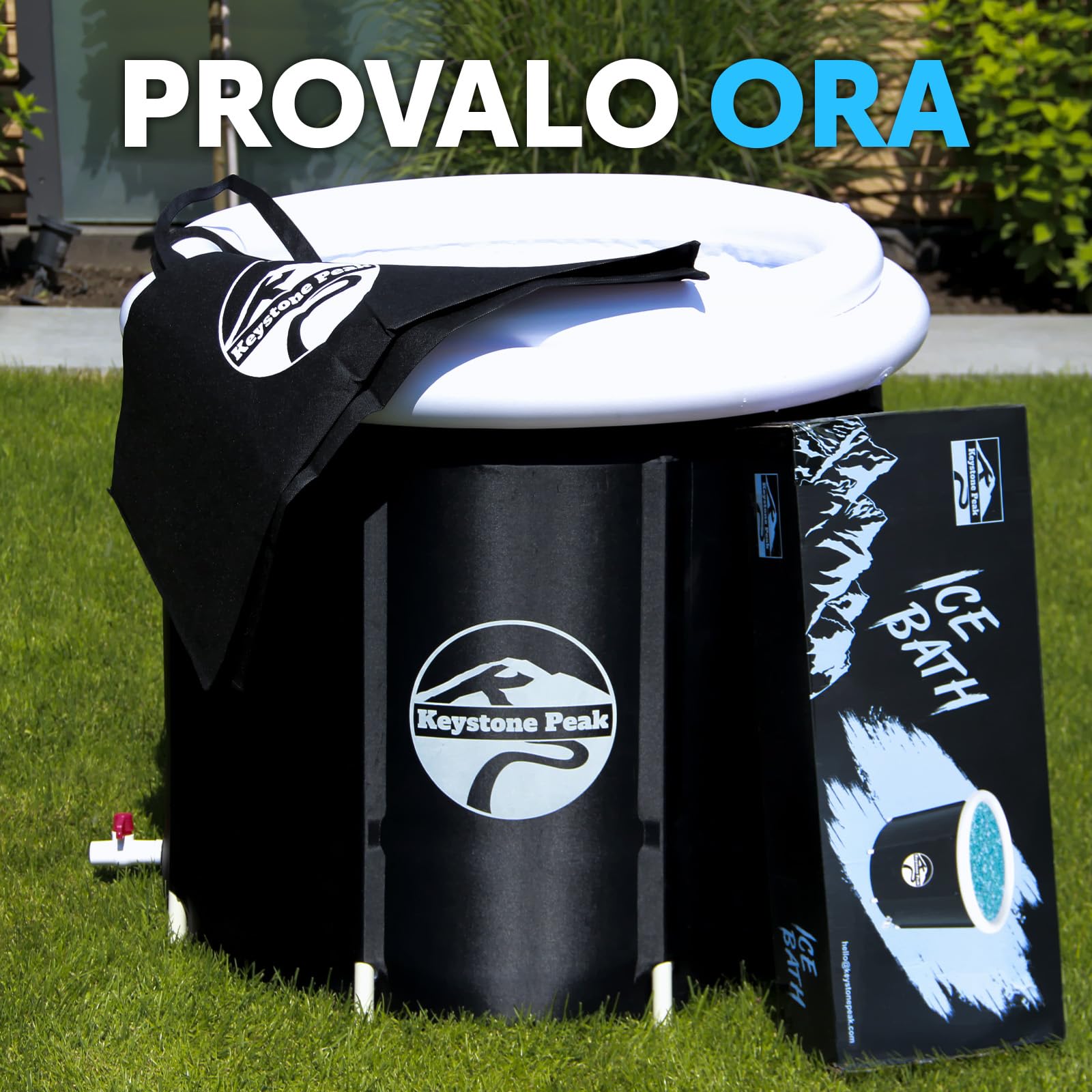Vasca da bagno a freddo – Vasca da bagno portatile per atleti e adulti – Vasca da bagno gonfiabile per terapia dell'acqua fredda, recupero sportivo e benessere – Uso esterno e interno