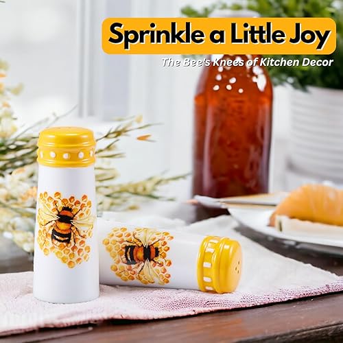 Miniatura 2 de Salero y pimentero de abeja de miel, decoración de cocina de abeja, bonito juego de salero y pimentero para mesa de comedor, decoraciones de
