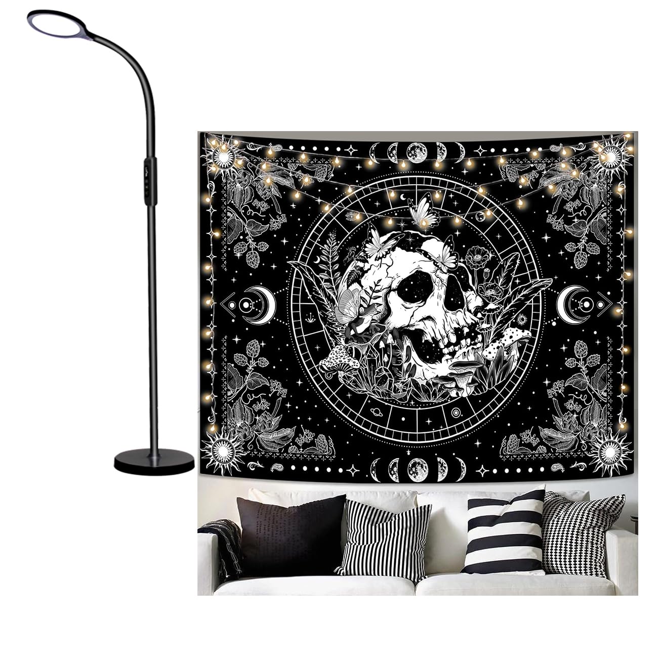 Light lamp 11000 Lux, LED Free Sunlight lamp,Full Spectrum lamp with 10 Adjustable Brightness Levels, 2 in 1 Retractable Floor Light