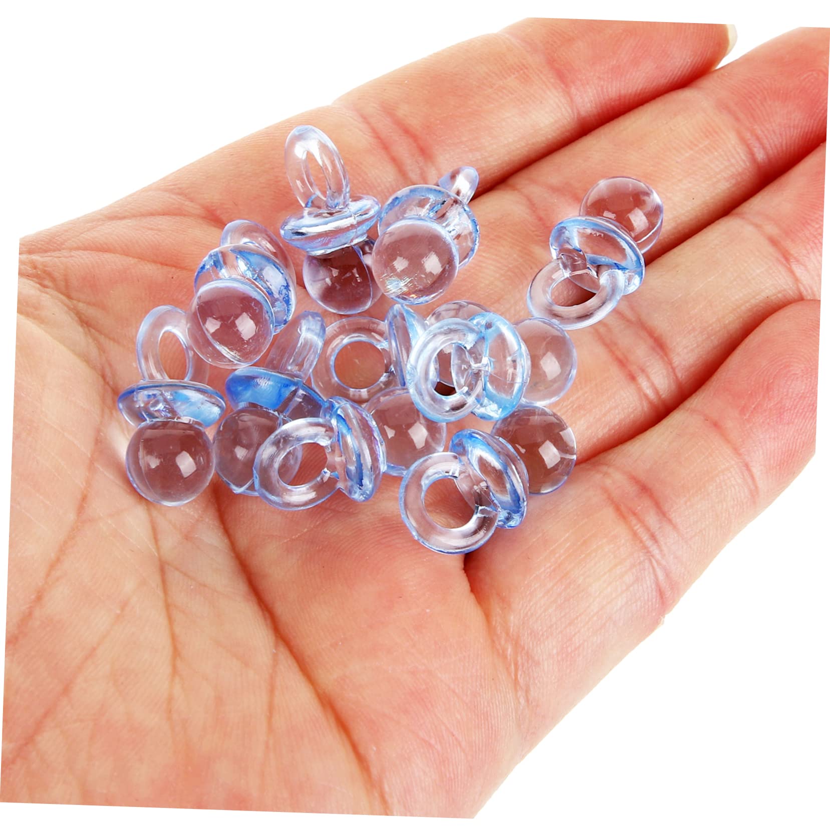 IWOWHERO Miniature Pacifier Models 100pcs Acrylic Pacifier Beads Decor DIY Party Supplies