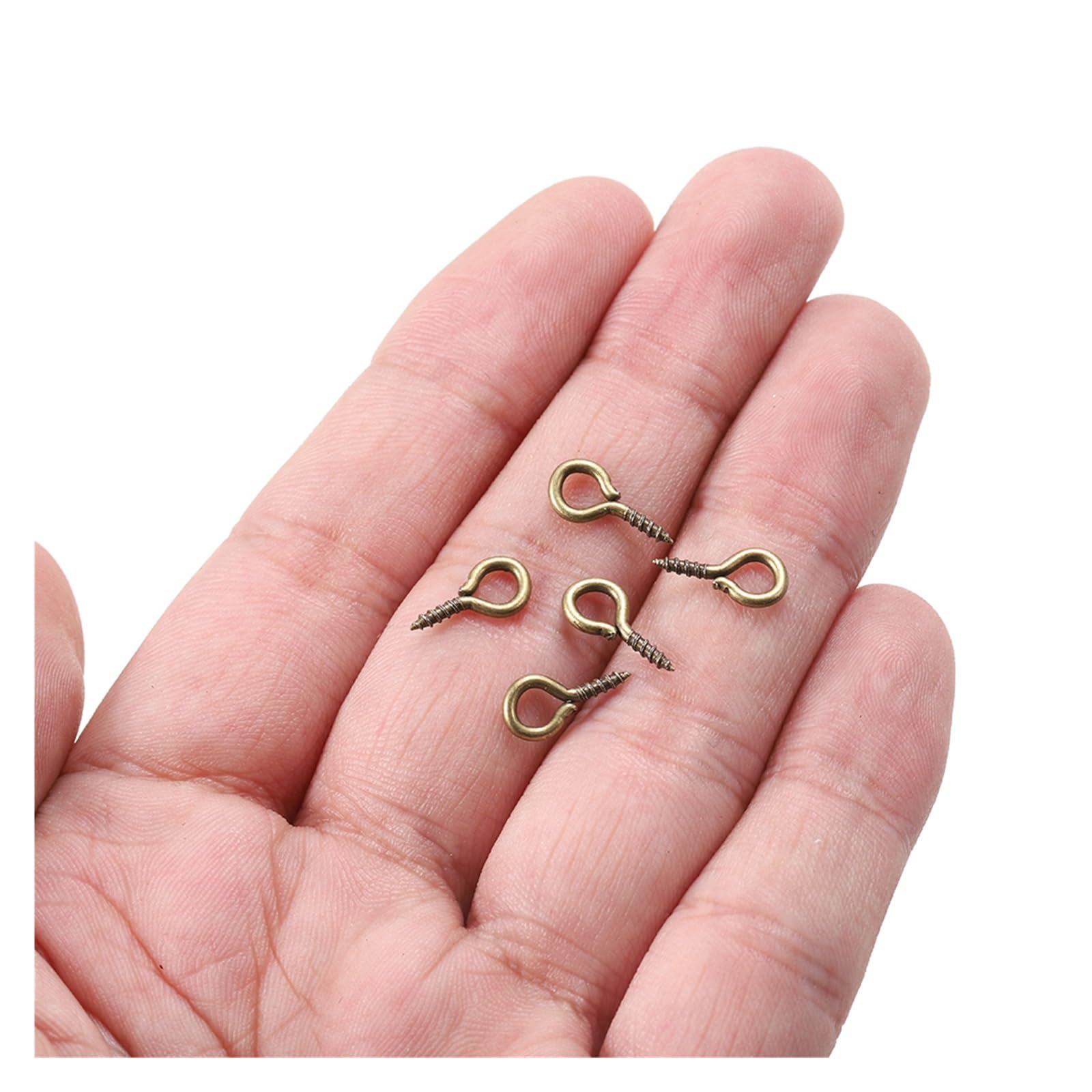 Viti Con Occhiello Placcate Oro 18K - 150 Pz Per Bigiotteria Fai Da Te - Foto 5