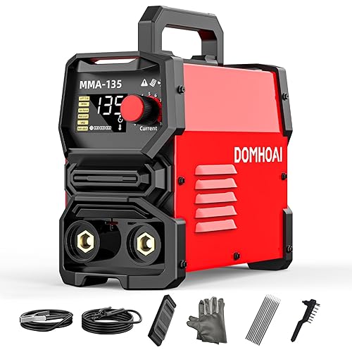 135A Stick Welder, ARC/Lift TIG Welding Machine 110V with Synergic Control, IGBT Inverter Digital Display Portable MMA Welder Machine with Hot Start, Arc force, VRD and Anti-Stick