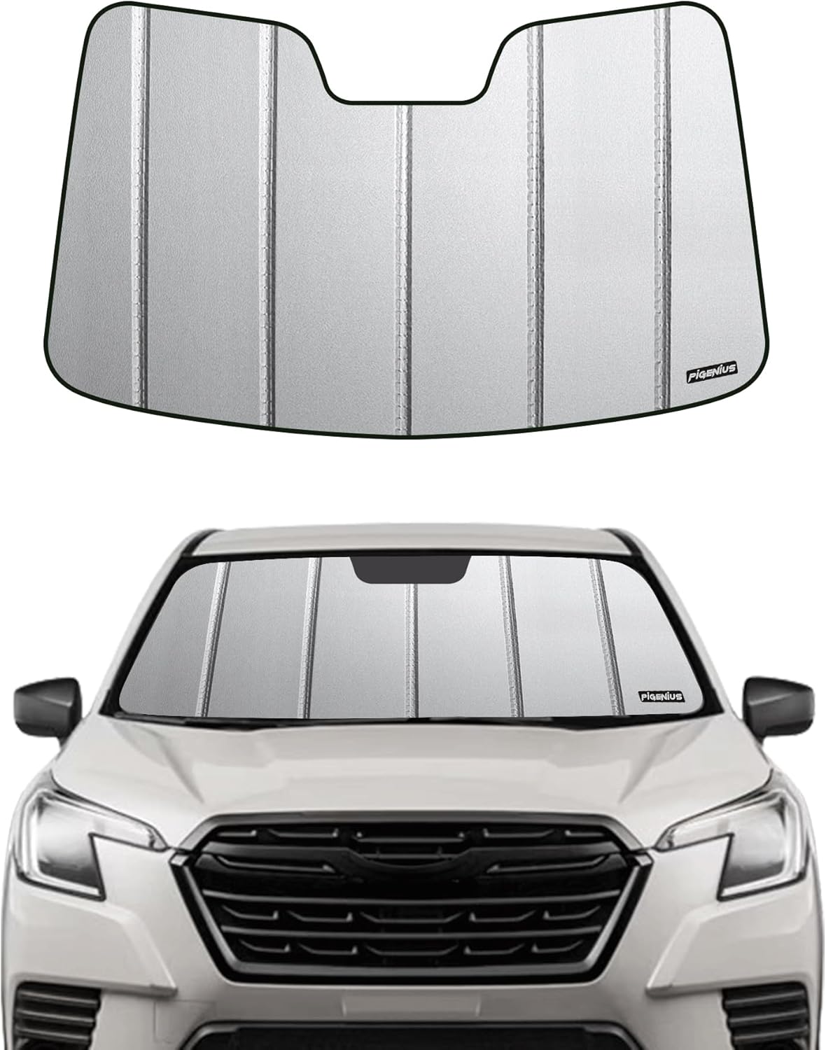 Windshield Sun Shade for Subaru Forester 2022-2024,with Eyesight Driver Assist,Thicken Front Windshield Sunshade for Summer,6 Layers Sun Shield,Accordion Fold gray for forester 2022-2024 with