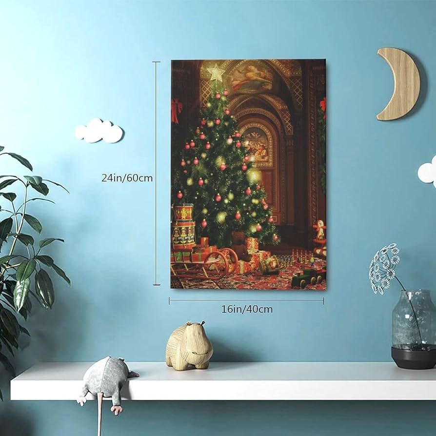 Amazon.co.jp: アートパネル ポスター 絵画 クリスマスツリー