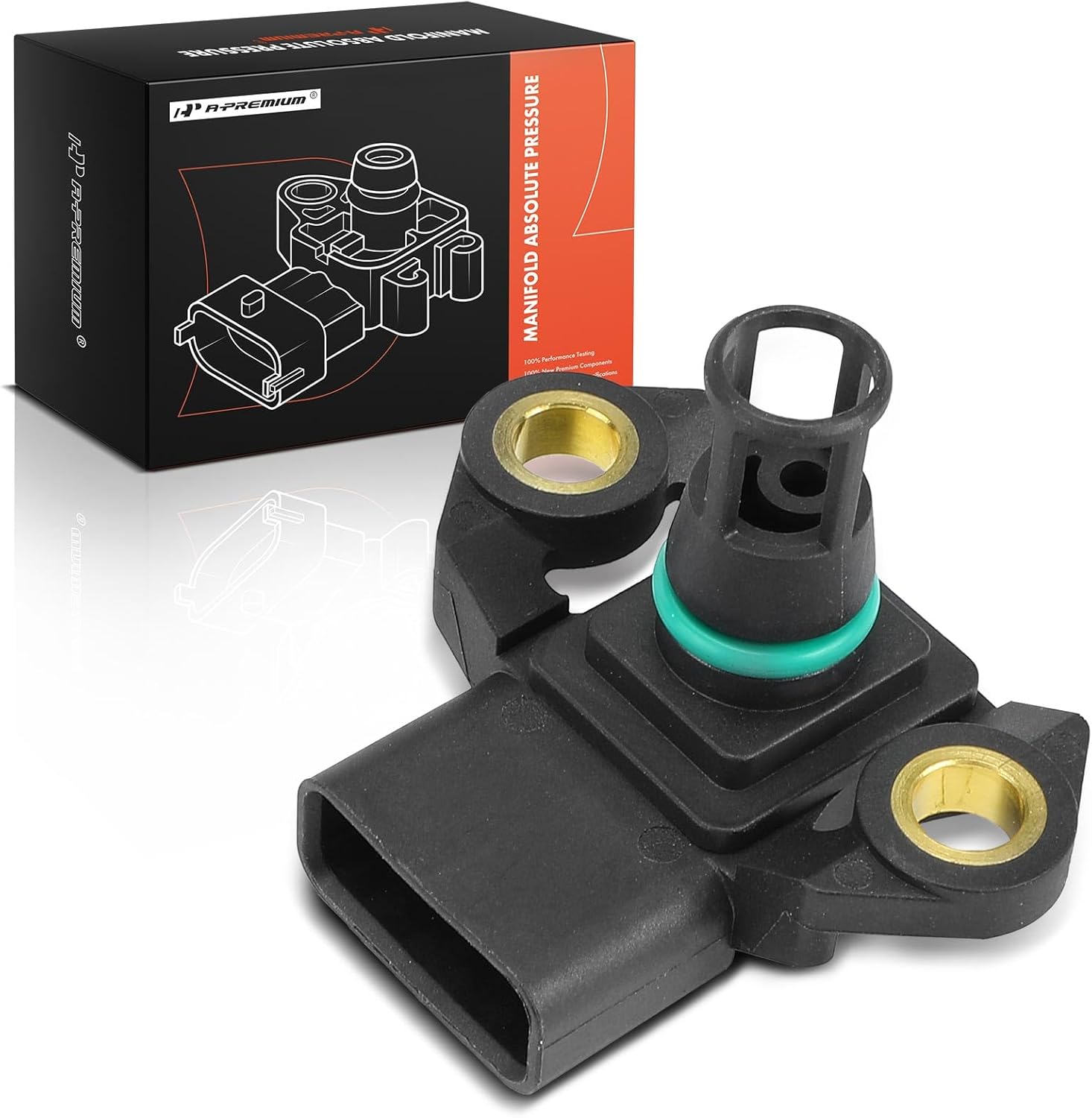 A-Premium Manifold Pressure (MAP) Sensor [4 Pins] Compatible with Toyota Prius, Highlander, Tundra, Sequoia & Lexus GX460, CT200h, GS200t, GS300, GS350, GS450h, LC500, LS500, RX350, RX350L, RX450h