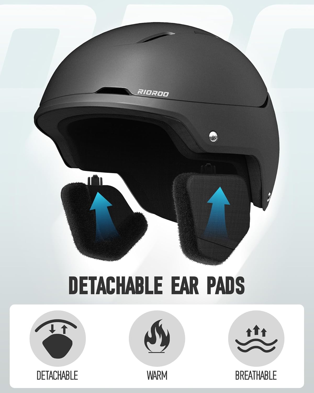 Vizualizare detaliată a ochelarilor de schi RIOROO