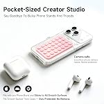 Silicone Double-Aspiration Téléphone Détachement Monter , Fidget Sticky Phone Grip mains libres pour les selfies & Vidéos, Trending TikTok articles Cadeau pour Créateur de contenu, 3.74′′x2.2′′ BabyPink