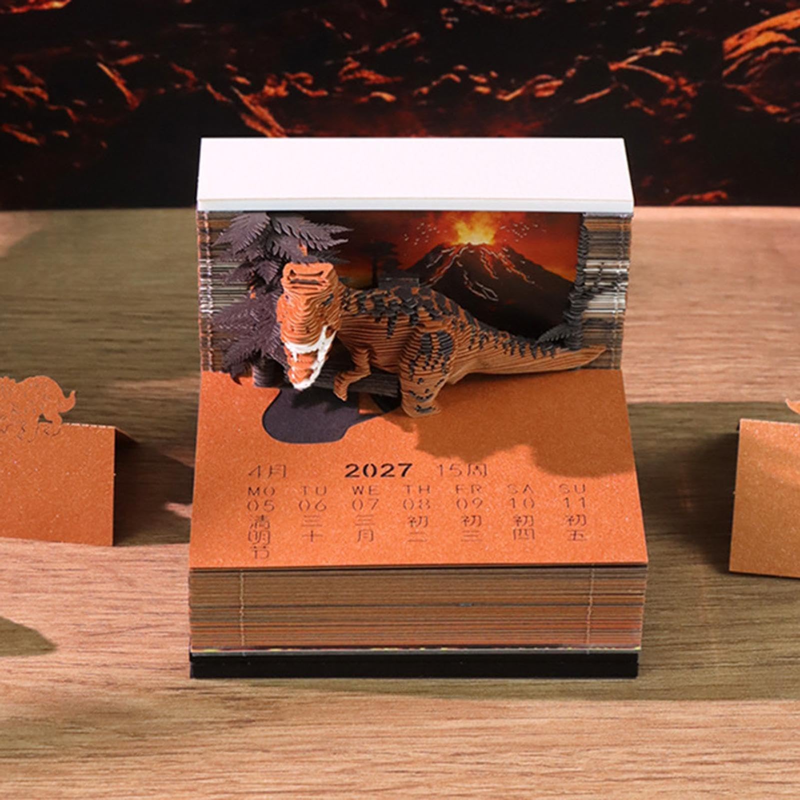 Calendario 3D 2027 Divertente blocco note di strappabile a forma di