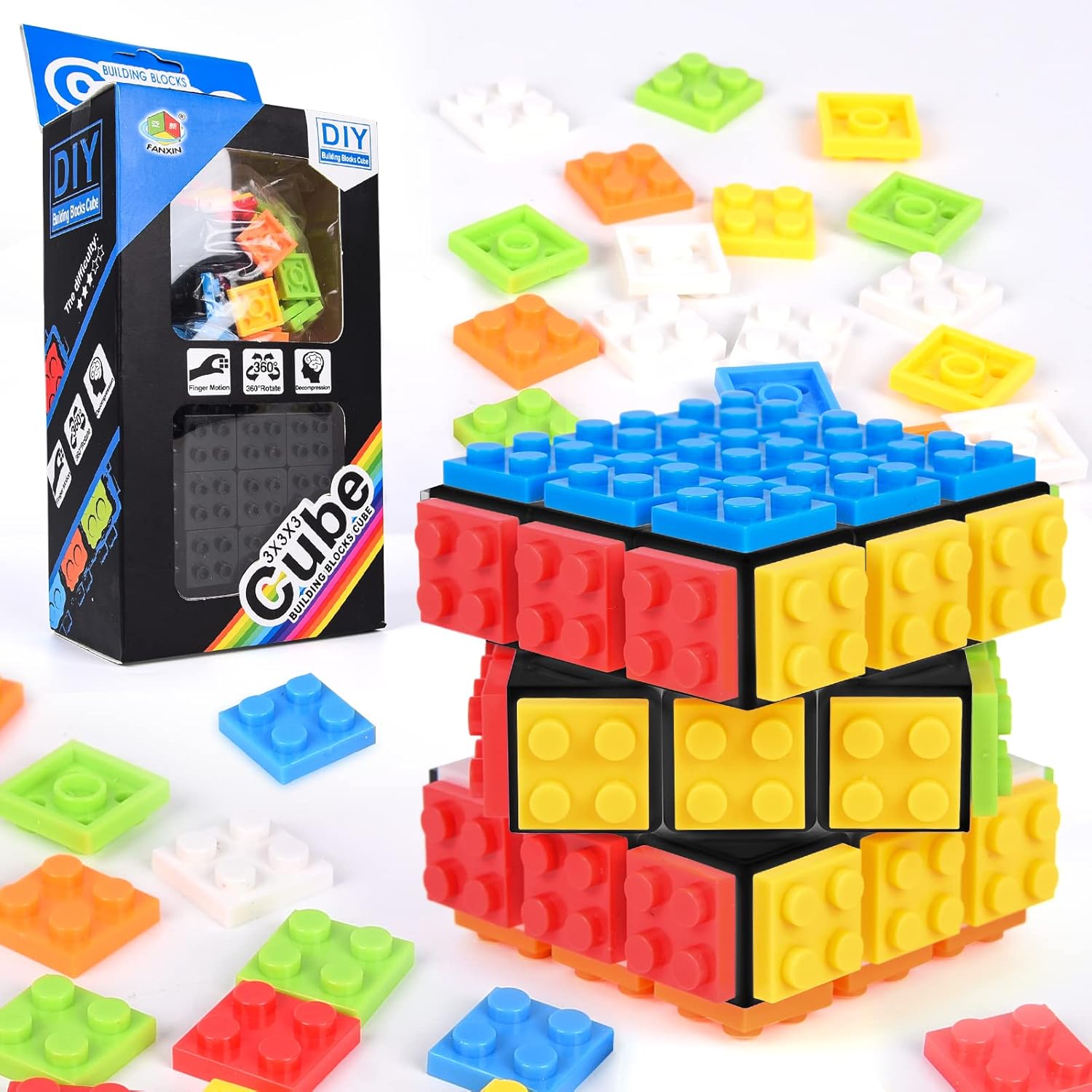 colmanda Speed Cube 3D, Premium Cubo Mágico, Magic Cube Puzzle Toys, Juegos de Rompecabezas 3D para Niños Adultos Cumpleaños, Halloween