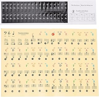 ERINGOGO 1 Piano Keyboard Sticker Kids Keyboard Alphabet Stickers Printable Labels Music Keyboard Stickers Keyboard Musical Keyboard Transparent Piano Stickers Sticker for Piano Beginner