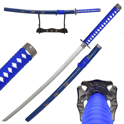 Vista 10 de Snake Eye Tactical Espada samurái katana de dos tonos con soporte de espada gratis BLD