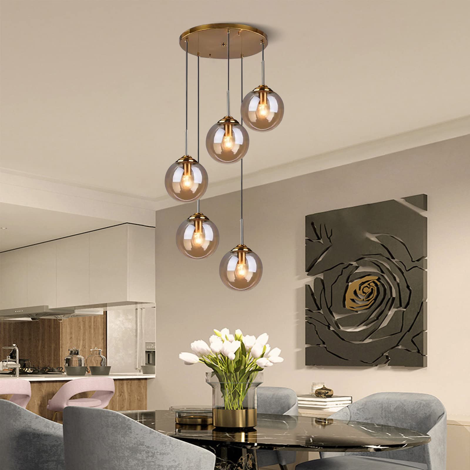 Amazon.com: Pendant Lights, Industrial V-intage 5 Way Pendant