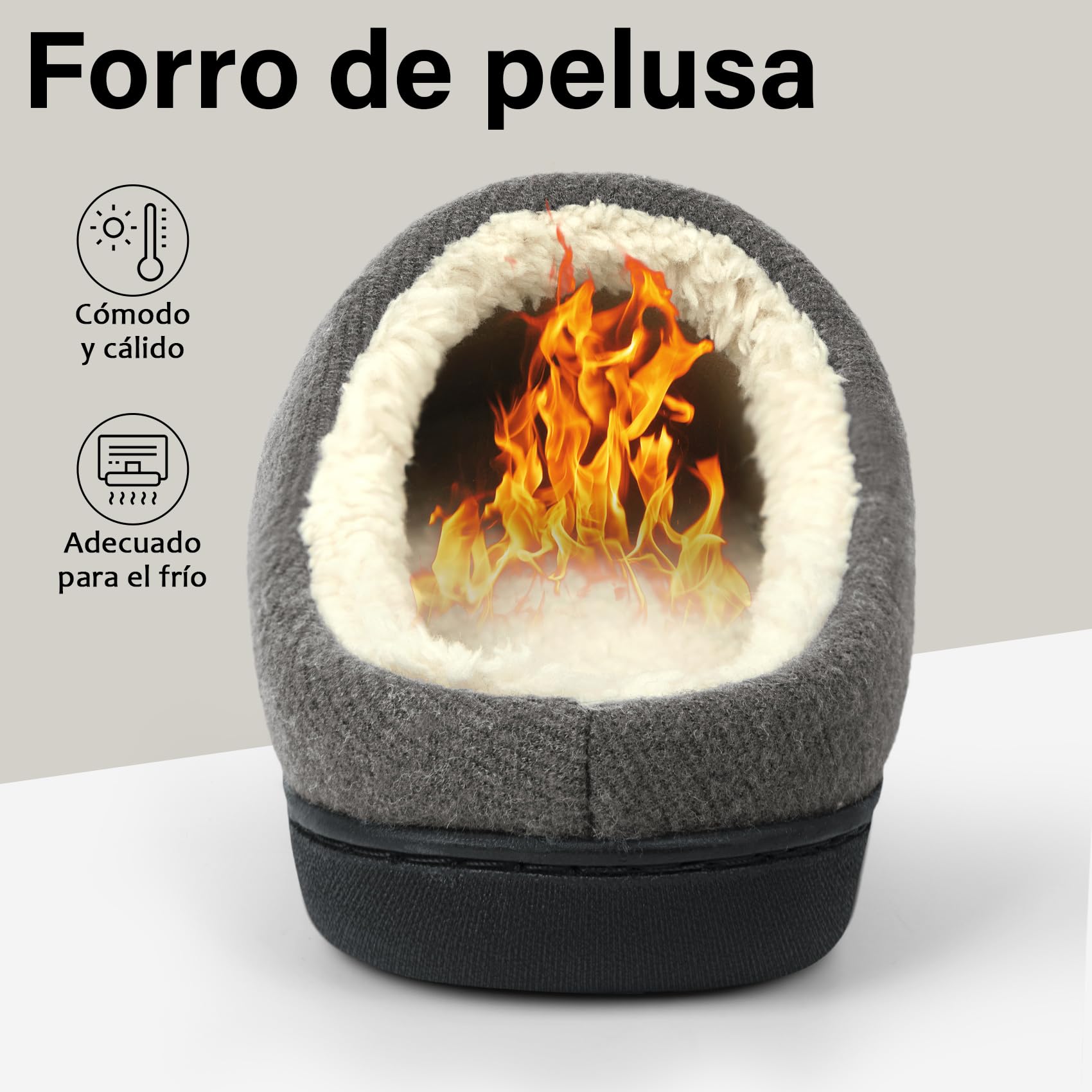 Wostock Inverno Pantofole Donna Ciabatte Uomo Sherba Ciabatte Caldo Comode Scarpe da Casa Antiscivolo Memoria Schiuma Pantofole Interno Esterno