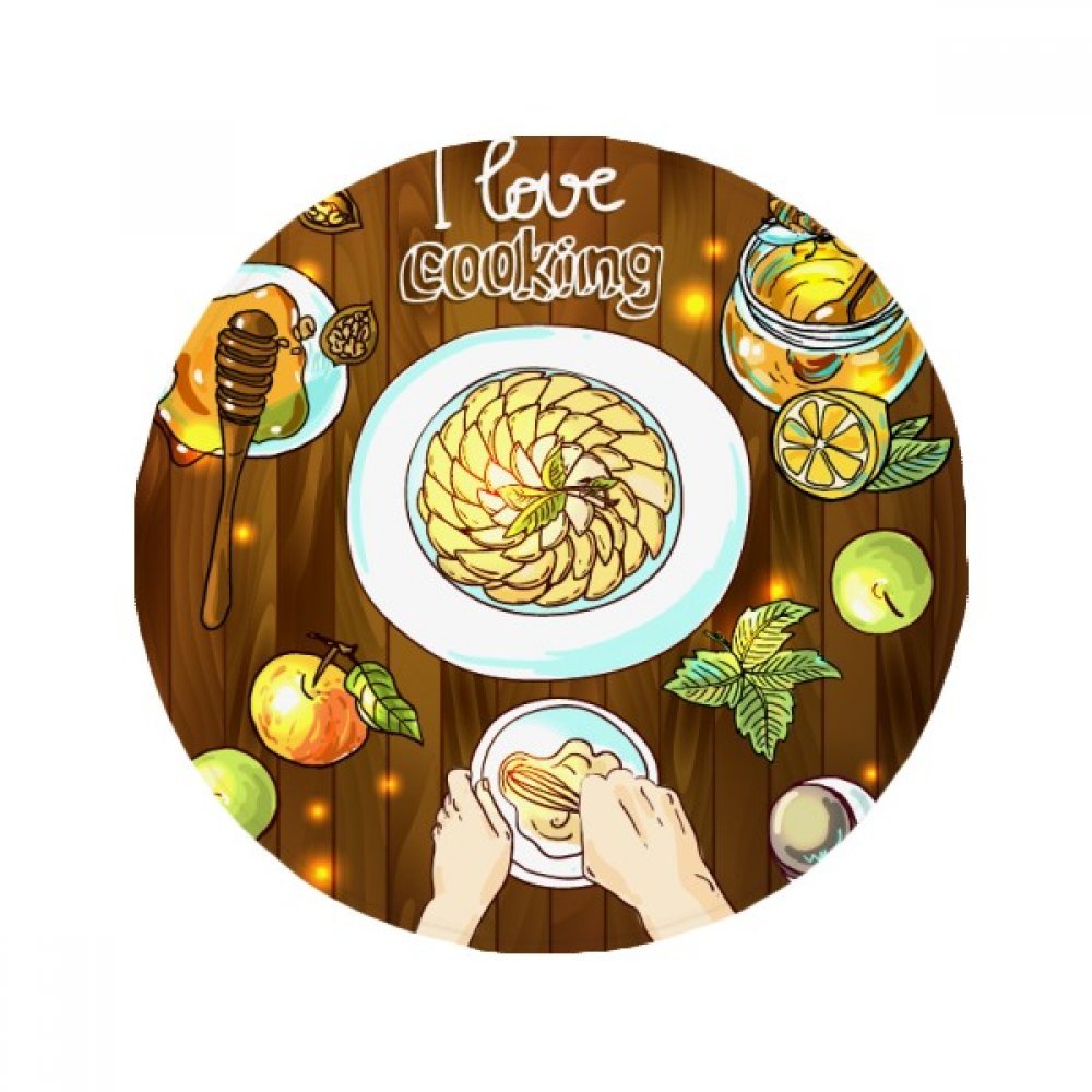Tapis de cuisine rond j'aime la cuisine pour embellir votre entrée