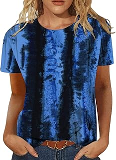 Women's Summer T-Shirt Print T-Shirts Crew Neck Short Sleeve Tops Shirt Tee Tops Blouse Women's Short Sleeve T-Shirt Casual Short Sleeve Shirt Crew Neck Summer Patchwork Top Shirts