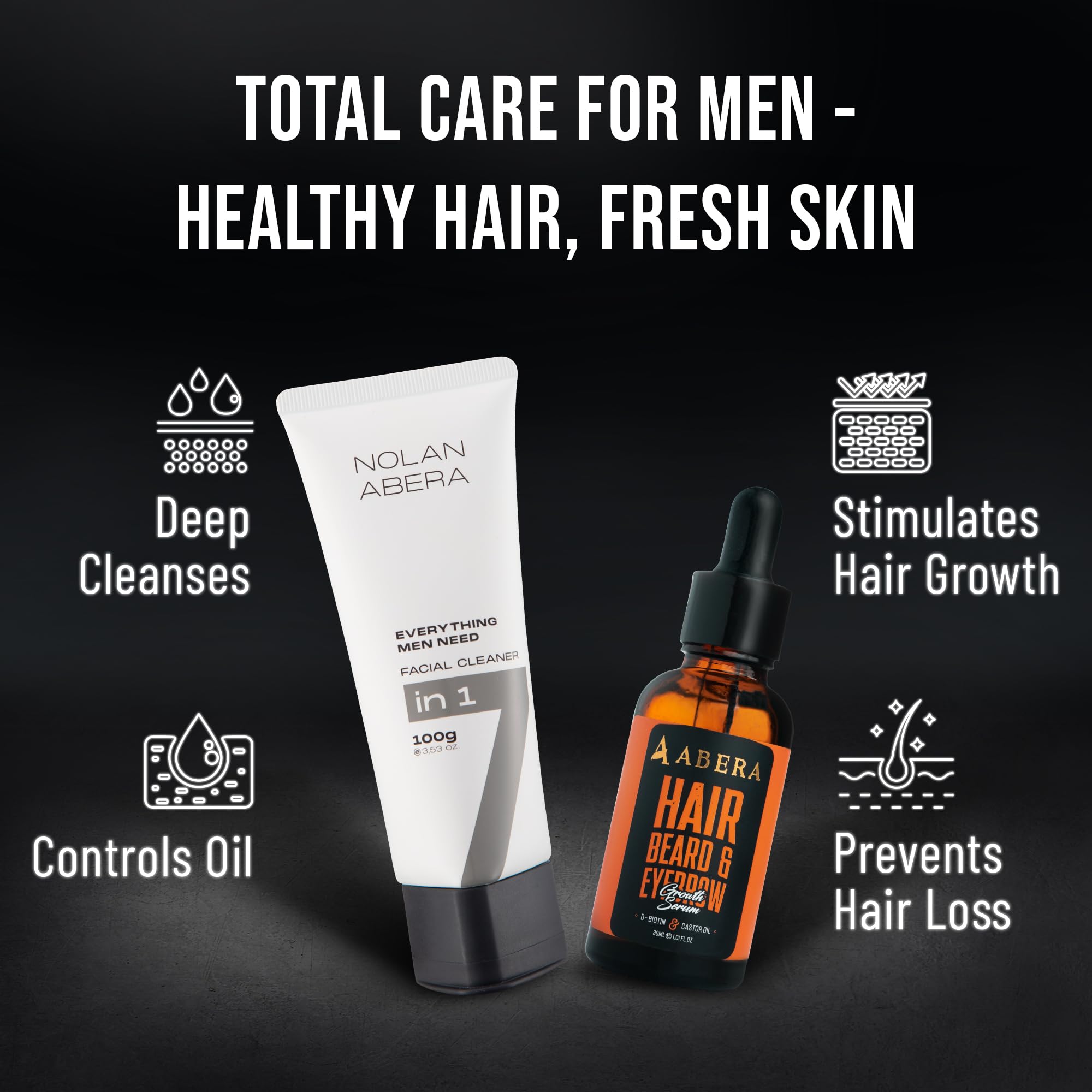 Amazon.com: ABERA Nolan Daily Facial Cleanser for Men, Niacinamide