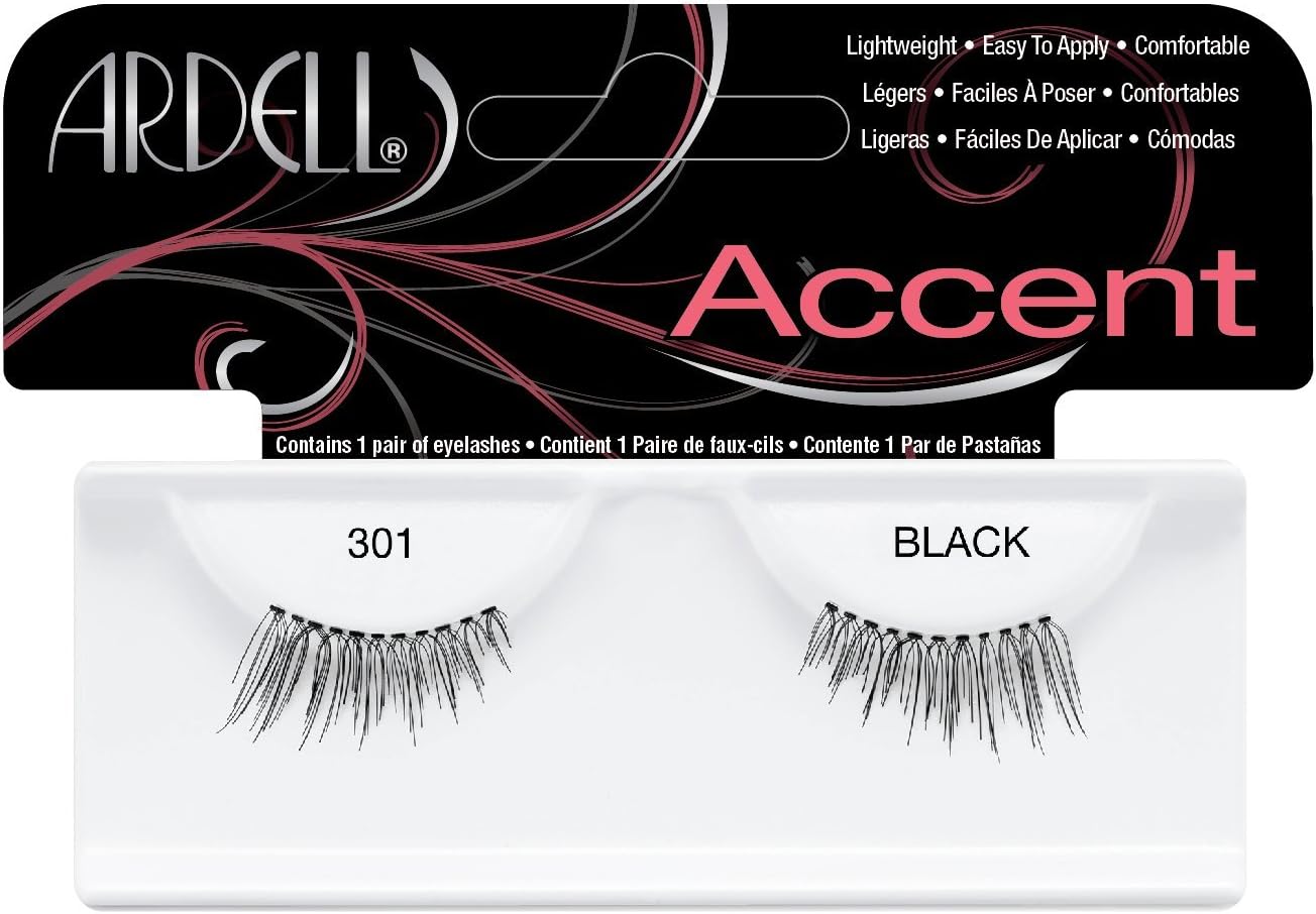 Strip Lashes, Accent Lash #301, (61301) 1 Pair (Pack of 4)