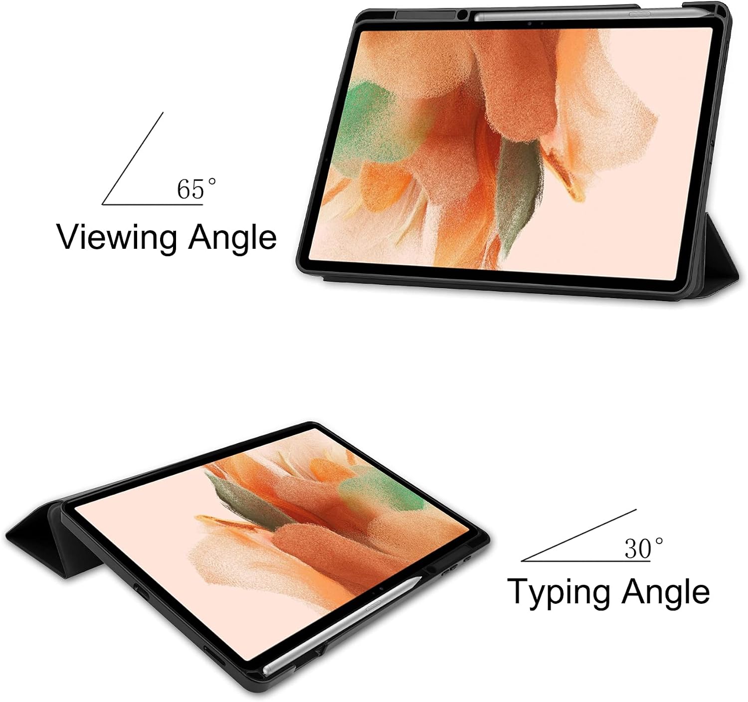 Acelive Case Compatible with Samsung Galaxy Tab S8 Plus/Tab S7 FE/Tab S7 Plus 12.4 inch with S Pen Holder - Image 4