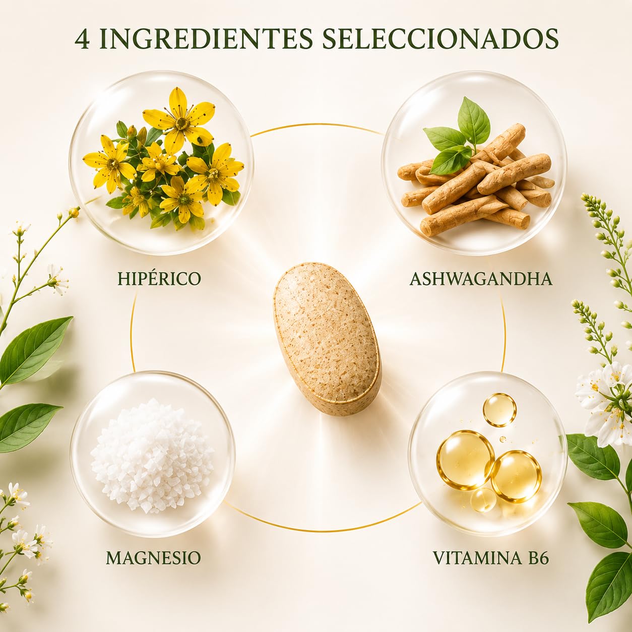 ESI Serenesi Forte - Hipérico, Ashwagandha y Magnesio - 60 Comp - Pack 2 | Complemento alimenticio para adultos en formato bote. El magnesio contribuye a la función psicológica normal.