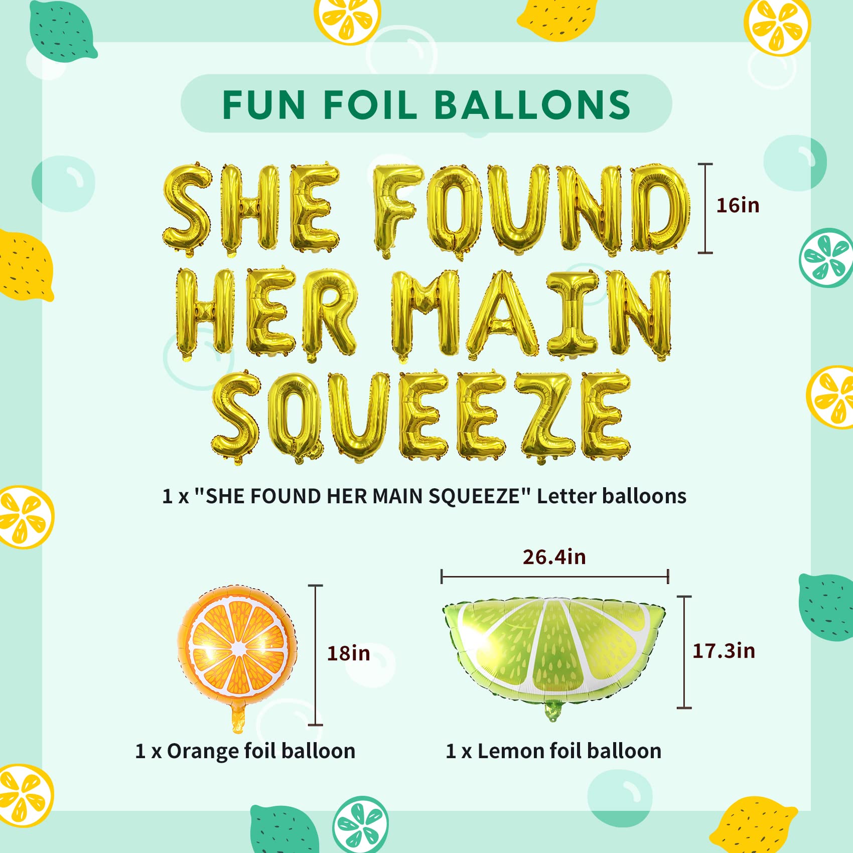 Décorations Douche De Mariée Citron – 24 Cartes Accessoires Photo Avec Bâtons – Thème "She Found Her Main Squeeze" – Pour Fête Citronnée