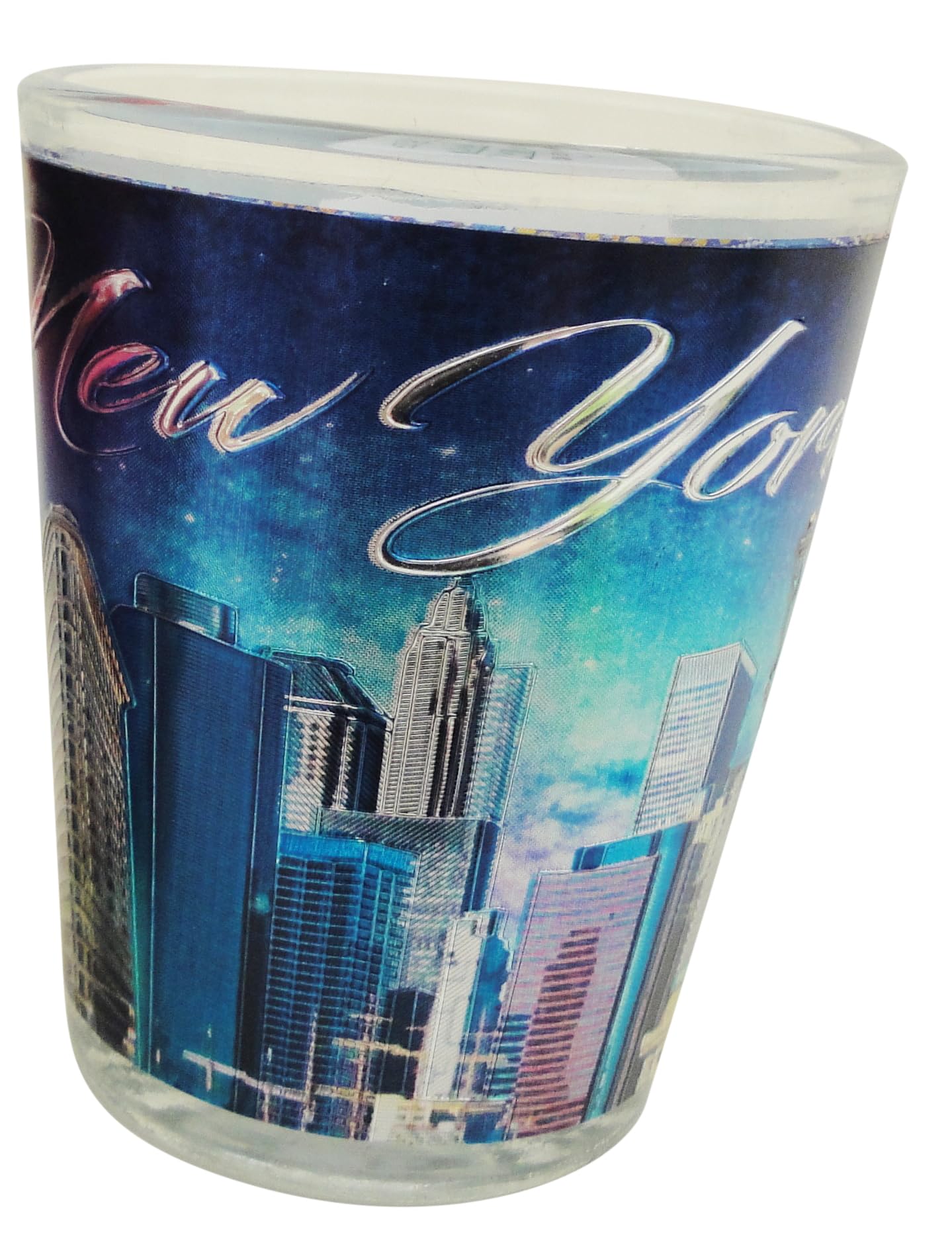 New York City Colorful City Skyline Souvenir Shot Glass - 1.5oz