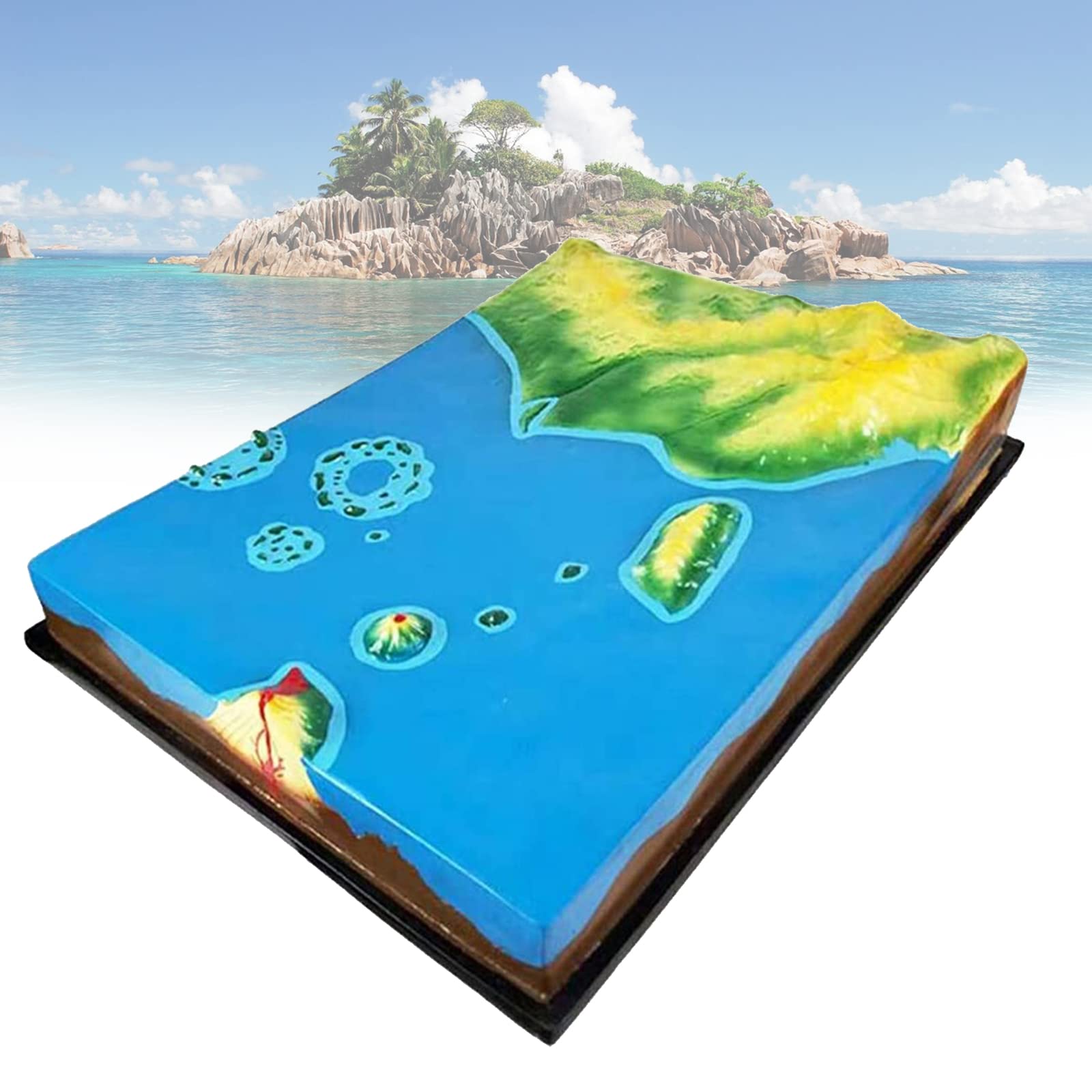 Lxwyq Island Genesis Demonstration Model, Geography Teaching Model - Educational Geography Island Genesis Model - Geography Landform Model - for Geology Class Demonstration Teaching