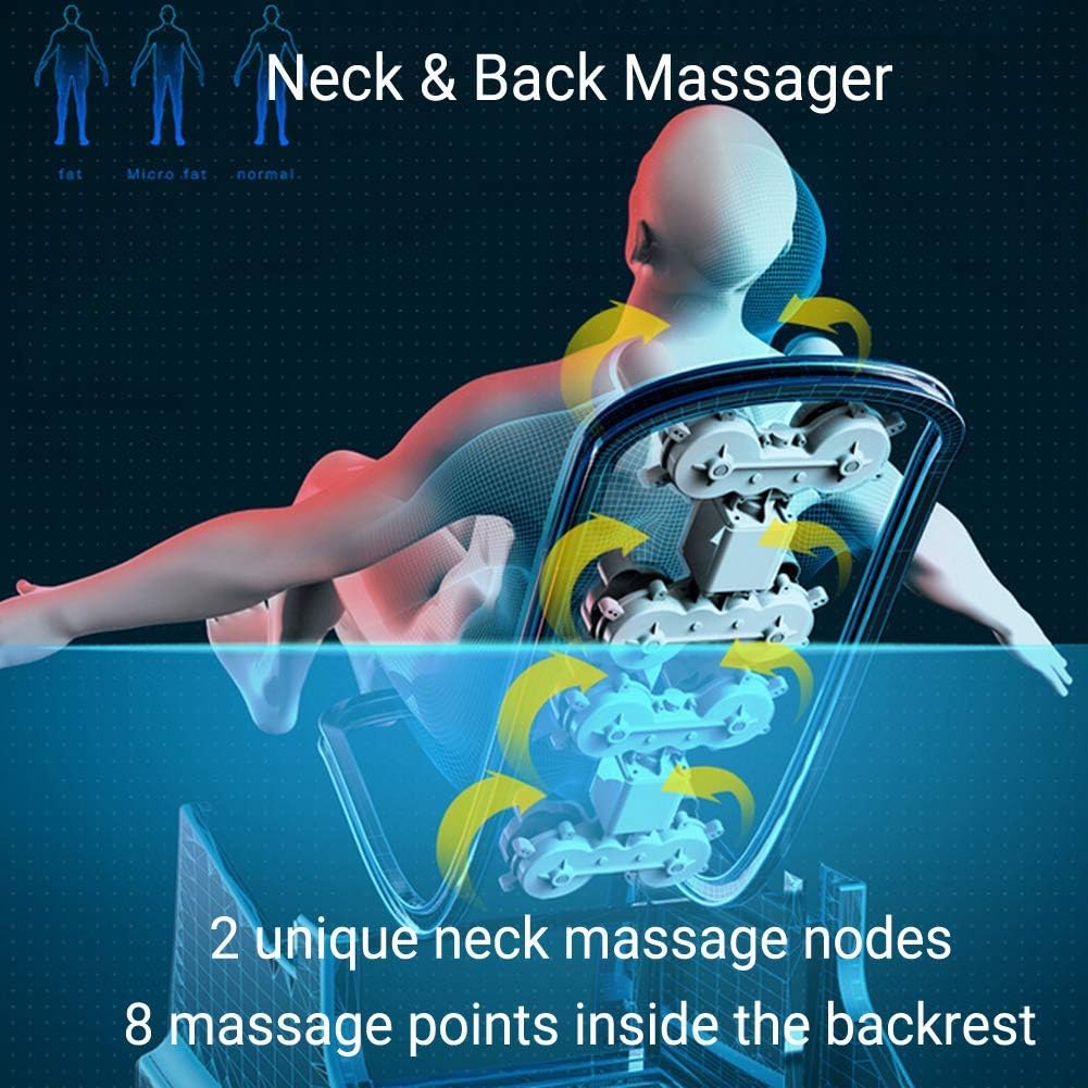 Internal diagram of the OOTORI N500pro Massage Chair's neck and back massage rollers.