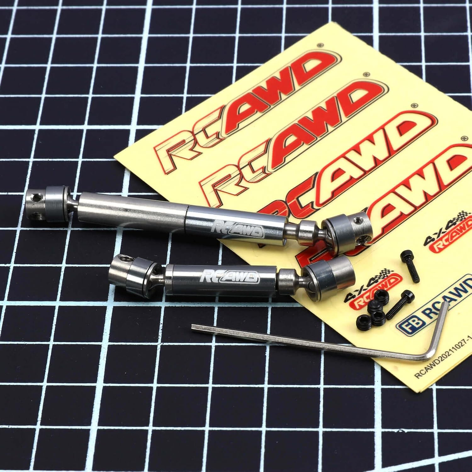 RCAWD 45-60mm 65-78mm Center Driveshafts for CR18P Rock Van CR18P Trail Hunter CR18P Rock Van EVO CR18P EVO Harvest CR18P EVO Trail Hunter Parts Titanium